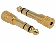 Delock adaptér stereo jack 6,35 mm samec na stereo jack 3,5 mm samice