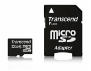 Transcend 32GB microSDHC (Class 10) paměťová karta (s adaptérem)