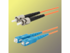 Optický patchkabel duplexní, ST-SC 9/125um SM, 2m, OS2