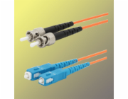 Optický patchkabel duplexní, ST-SC 9/125um SM, 2m, OS2