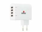 SKROSS Euro USB nabíjecí adaptér, 4800mA, 4x USB výstup