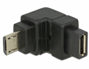 DeLOCK USB 2.0 adaptér, micro-USB zástrčka > micro-USB zásuvka 90°