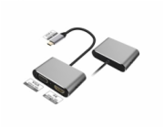 Platinet PMMA9832 PLATINET adaptér USB-C na HDMI 4K 30Hz VGA PORT