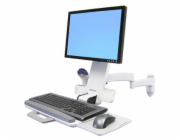 Ergotron 200 Series - Montážní sada (kloubové rameno, přihrádka pro klávesnici s levou/pravou přihrádkou pro myš, držák na skener čárových kódů) - pro LCD displej / PC vybavení - ocel - bílá - velikos