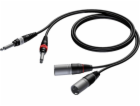 2X XLR samec kabel - 2X 6,3MM Mono 3M samec konektor
