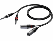 2X XLR samec kabel - 2X 6,3MM Mono 3M samec konektor