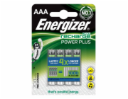 ENERGIZER BATTERY Accu Recharge Power Plus 700 mAh AAA HR3/4 Rechargeable 4 pieces