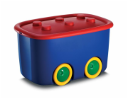 Box na hračky KIS, 46 l, modrý, červený, 58×31×38,5 cm