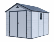 Zahradní domek G21 Boston 670 - 241 x 278 cm, plastový, světle šedý