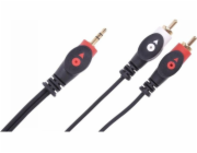 Libox Jack 3,5mm kabel – RCA (Cinch) x2 5m černý (LB0024)