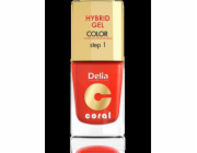 Delia Cosmetics Coral Hybrid Gel Nail email č. 14 oranžová červená 11ml