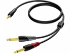 Kabel Procab Jack 3,5 mm - Jack 6,3 mm x2 3 m černý (CLA7...