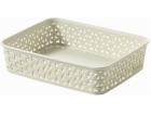 Košík RATTAN obdélník A5 krémový