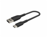 Belkin USB-C kabel, 15cm, černý - odolný