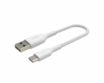 Belkin USB-C kabel, 15cm, bílý - odolný