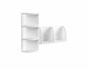 Polička koupelnová 3 patrová 52x20,7x13,5 cm rohová plast