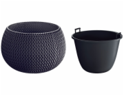 Květináč SPLOFY s vkladem 3,9 l/29 cm antracit