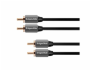 Kabel 2x Cinch konektor/2x Cinch konektor 3m KRUGER & MATZ KM0306