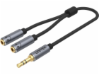 UNITEK Y-C956ABK audio cable 0.2 m 3.5mm 2 x 3.5mm Black ...