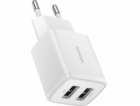 Baseus CCXJ010202 Baseus kompaktní nabíječka 2U 10.5W bílá