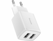 Baseus CCXJ010202 Baseus kompaktní nabíječka 2U 10.5W bílá