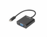 Lanberg USB adaptér Lanberg USB TYPE-C (M) -VGA (F) adaptér 15cm Černý