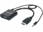 AV adaptér Manhattan HDMI - D-Sub (VGA) + Jack 3,5 mm čer...