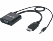 AV adaptér Manhattan HDMI - D-Sub (VGA) + Jack 3,5 mm černý (151559)
