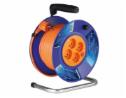 EMOS Predlžovací kábel na bubne 50 m / 4 zásuvky / červený / PVC / 230 V / 1,5 mm2