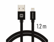 Swissten Datový Kabel Textile Usb / Lightning 1,2 M Černý