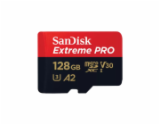 SanDisk micro SDXC karta 128GB Extreme PRO (200 MB/s Class 10, UHS-I U3 V30) + adaptér