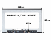 SIL LCD PANEL 14,0" FHD 1920x1080 30PIN MATNÝ IPS / BEZ ÚCHYTŮ 77042909 LCD PANEL 14,0" FHD 1920x1080 30PIN MATNÝ IPS / BEZ ÚCHYTŮ
