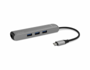 Epico USB-C HUB SLIM (4K HDMI & Ethernet) - silver, black cable