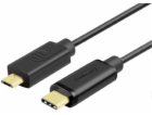 USB TYP-C TO microUSB 2.0 kabel; 1 m; Y-C473BK
