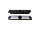 DATACOM Patch panel UTP 10" 12 port CAT5E, 2x6 pozic, 1U,...