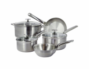 Hrnec de Buyer, 3601.03, ALCHIMY, sada, hrnec s poklicí o 24 cm, 2 ks rendlíků s poklicemi o 16/20 cm, 2 ks pánve o 24 cm