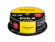 25ks Intenso DVD-R 4,7GB 16x Speed, Cakebox