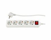 REV Tischsteckdose 5-fach 3,0 m mit Schalter weiß