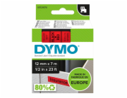 Dymo Páska D1 ORIGINÁL, černá na červené, 12 mm x 7 m (S0720570)
