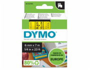 Dymo D1 Schriftband 6 mm x 7 m schwarz auf gelb           43618