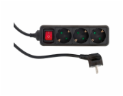 REV Tischsteckdose 3-fach 1,4 m schwarz mit Schalter