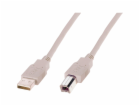 Digitus USB kabel A/samec na B-samec, 2x stíněný, béžový,...