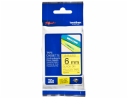 Páska Brother TZE-611, 6mm, žlutá/černá, laminovaná, délka 8m