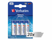 20x4 Verbatim Alkaline Batterie Mignon AA LR6              49921