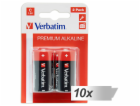10x2 Verbatim Alkaline Batterie Baby C LR 14             ...