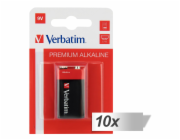 10x1 Verbatim Alkaline Batterie 9V-Block 6 LR 61           49924