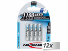 12x4 Ansmann NiMH Akku 1100 Micro AAA 1050 mAh