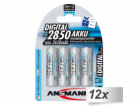 12x4 Ansmann NiMH Akku 2850 Mignon AA 2650 mAh DIGITAL