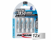 12x4 Ansmann NiMH Akku 2850 Mignon AA 2650 mAh DIGITAL