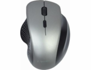 GEMBIRD myš MUSW-6B-02, černo-stříbrná, bezdrátová, USB nano receiver